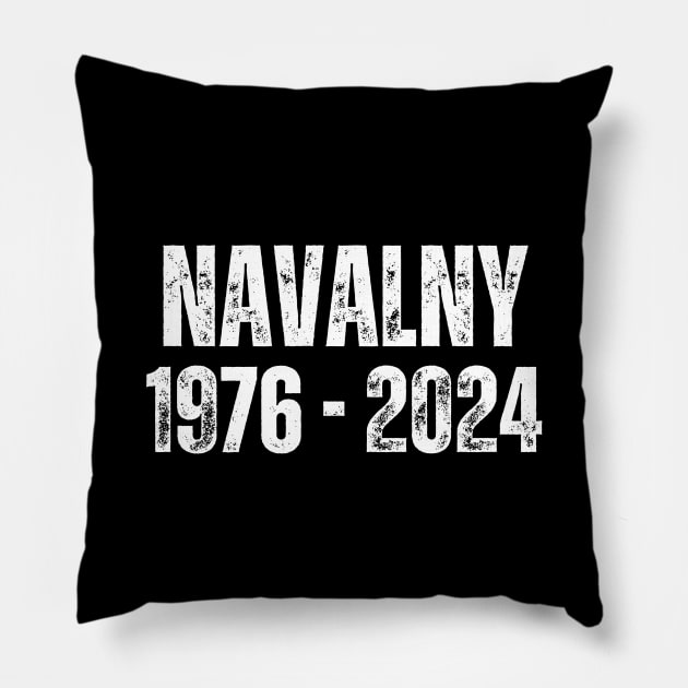 Navalny 1976 - 2024 Pillow by Sizukikunaiki