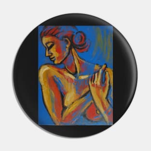 Mellow Yellow - Female Nude Portrait Pin