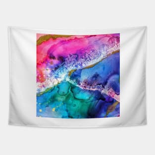 Multicolored Abstract Painting Tapestry