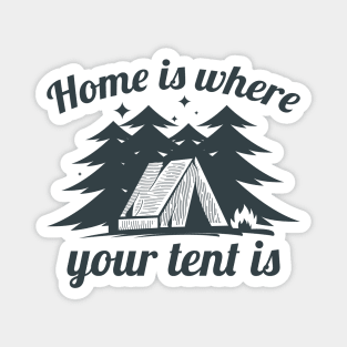 Home Is Where Your Tent Is Magnet