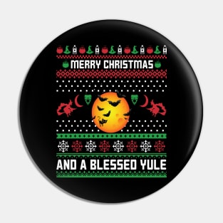 Merry Christmas and a Blessed Yule Pin