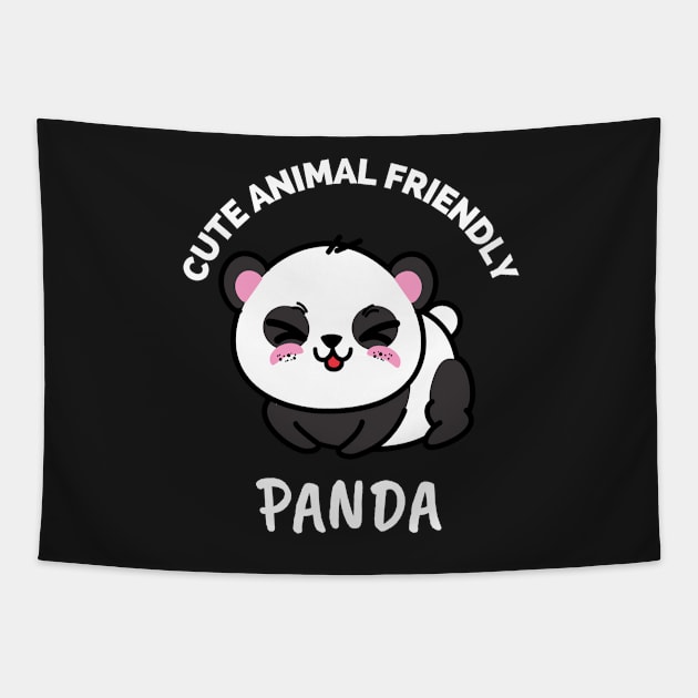 Cute Animal Friendly Panda - Gift Ideas For Animal and Panda Lovers - Gift For Boys, Girls, Dad, Mom, Friend, Panda lovers - Panda Lover Funny Tapestry by Famgift