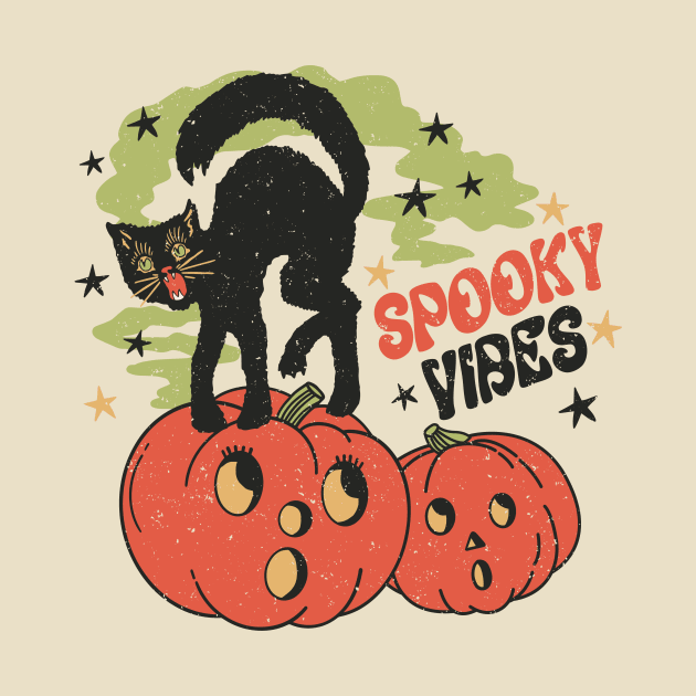 Retro Halloween Spooky Vibes by SandiTyche