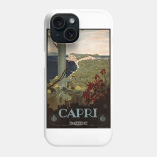 Capri, Italy - Vintage Travel Poster Design Phone Case