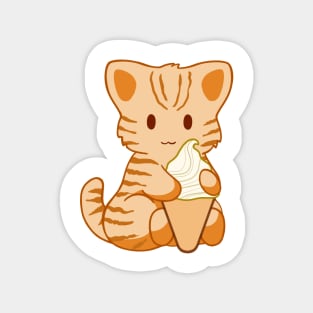 Ice Cream Orange Tabby Cat Magnet