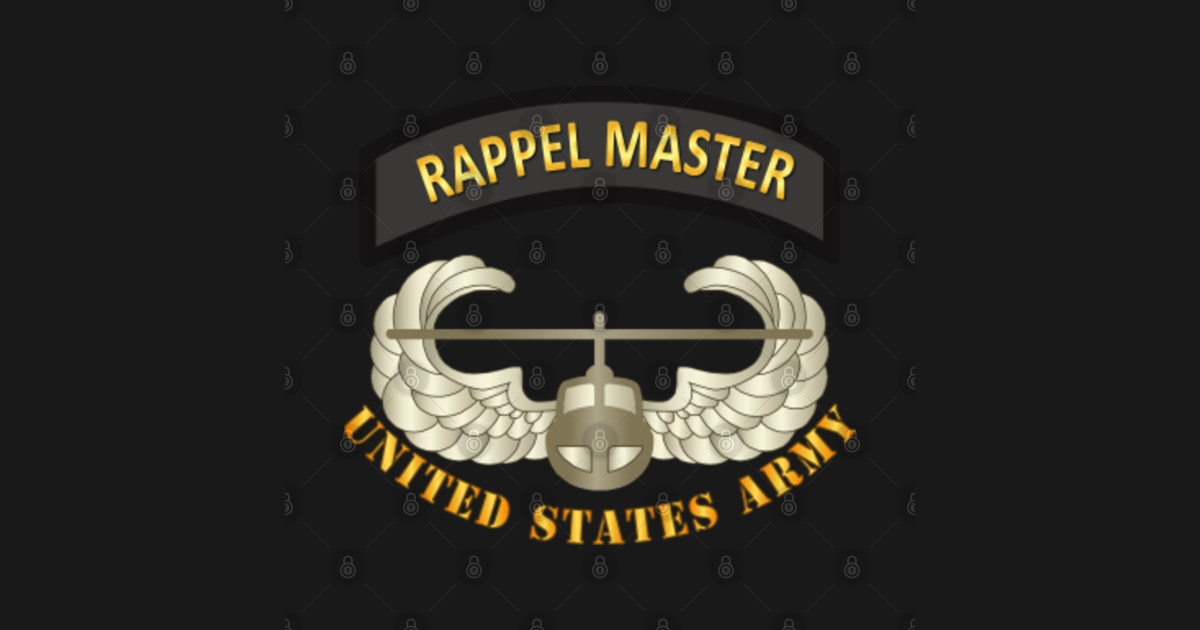 Rappel Master Tab w Air Assault Badge - US Army - Rappel Master Tab W ...