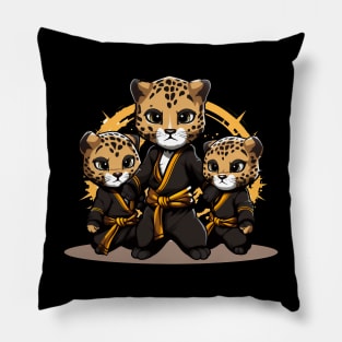 cheetahs martial artists Pillow