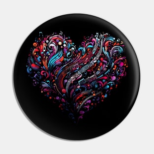 Artistic Heart Design Pin