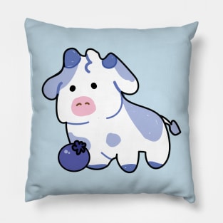 blueberry cow Pillow