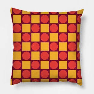 Squares and Circles Seamless Pattern 008#002 Pillow