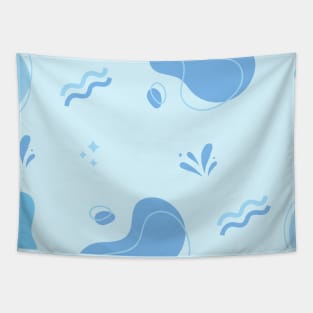 Modern Abstract Blue Minimalist Tapestry