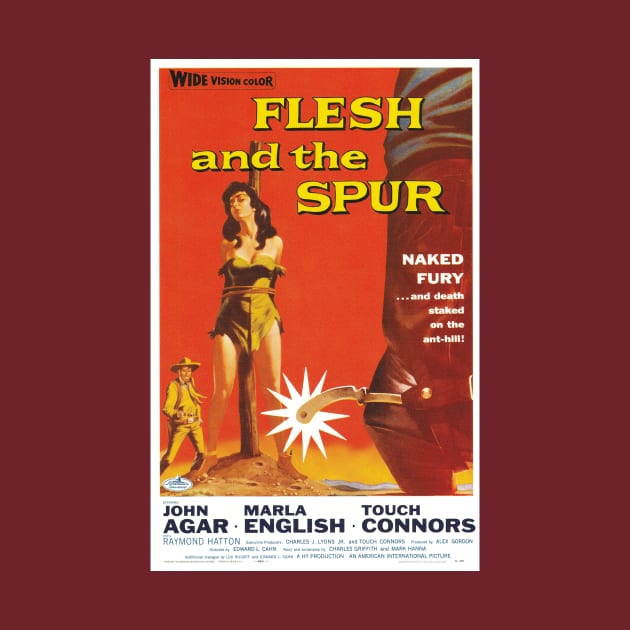 Vintage Drive-In Movie Poster - Flesh and the Spur by Starbase79