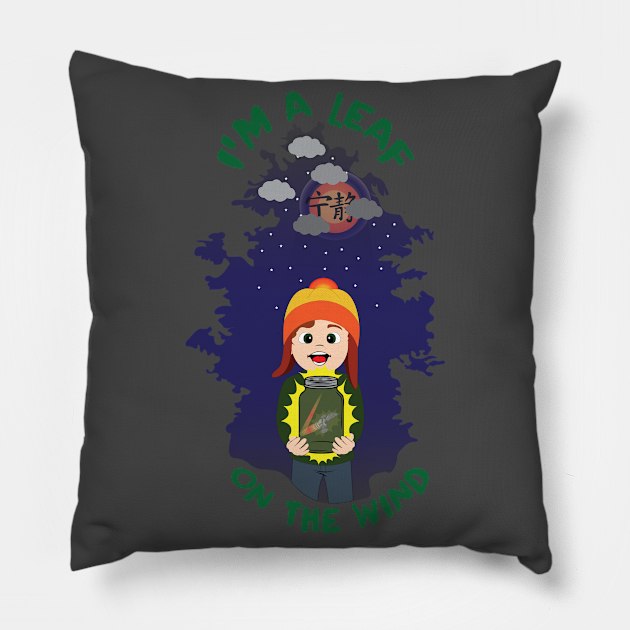 Catching A Leaf Pillow by GarBear Designs