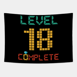 Level 18 Complete Vintage Gift Shirt Celebrate 18th Wedding Tapestry