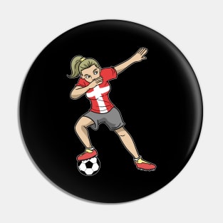 Soccer Denmark Soccer Player Girls Pin