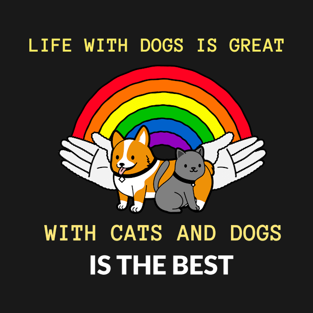 Life with Cats and Dogs by Dog Lovers Store