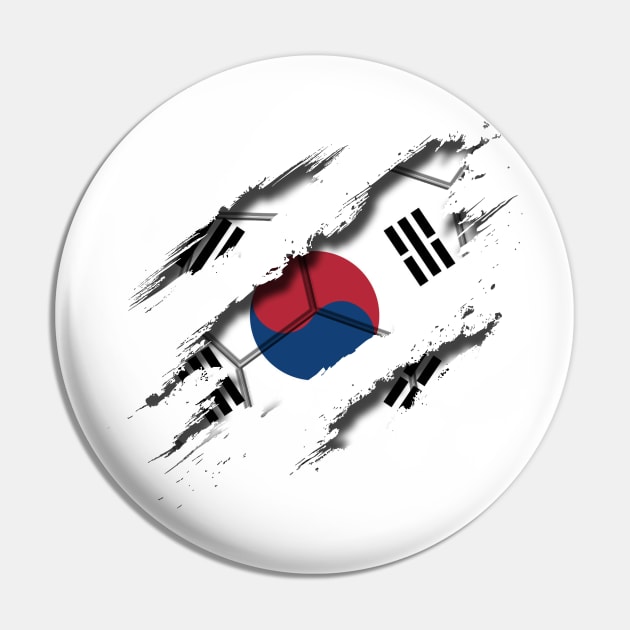 South Korea Football Pin by blackcheetah