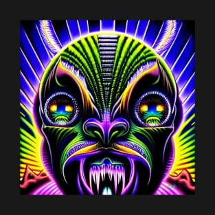 Retro SciFi Alien - Trippy Halloween X43 T-Shirt