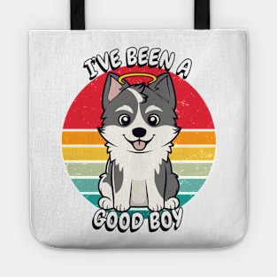 Cute Husky Dog is a Good Boy Tote