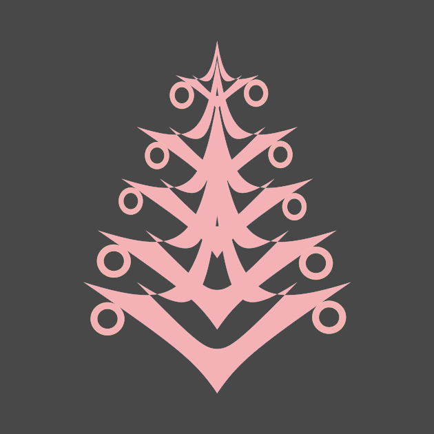 Pink Christmas Tree by Evgeniya