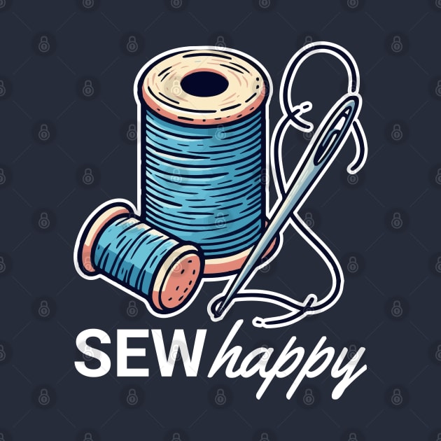 Sew Happy: Witty and Cute for Sewing Lovers by BoundlessWorks