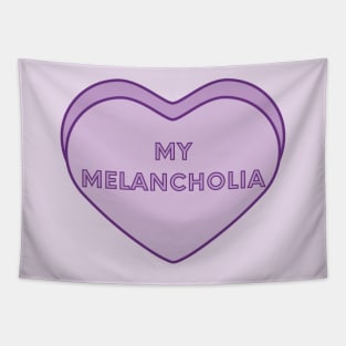 My melancholia purple heart Tapestry