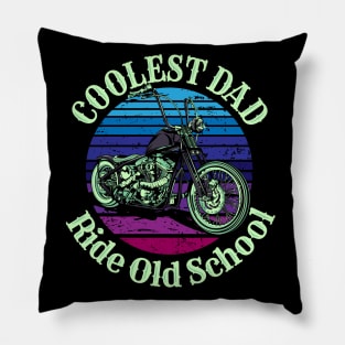 Coolest dad Ride old school Pillow