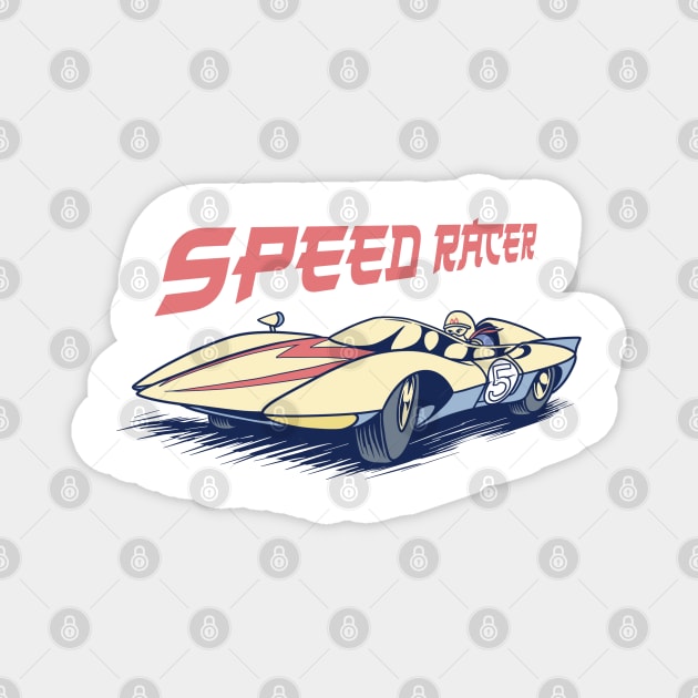 Vintage Speed Racer Magnet by thelazyshibaai