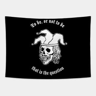 Yorick Shakespeare Black Background Tapestry