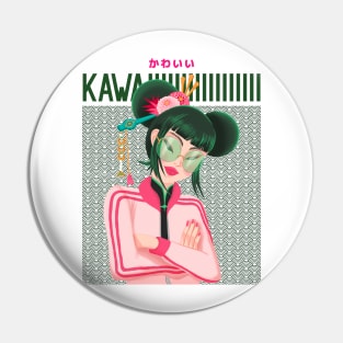 Kawaii Japanese Girl Pin