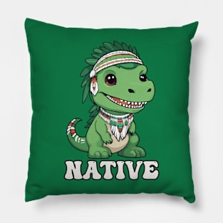 Native American Indigenous Trex Pillow