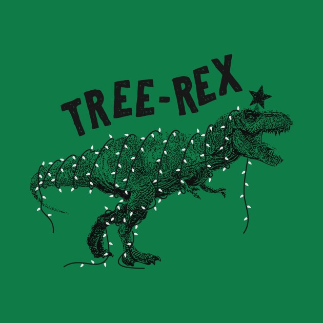 Tree-Rex Dinosaur Christmas by everinseason