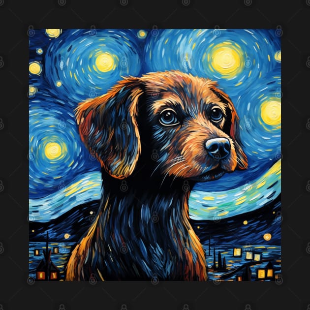 A Dog Painted in Starry Night Style by NatashaCuteShop