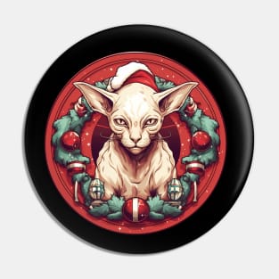 Sphynx Cat Xmas, Love Cats Pin