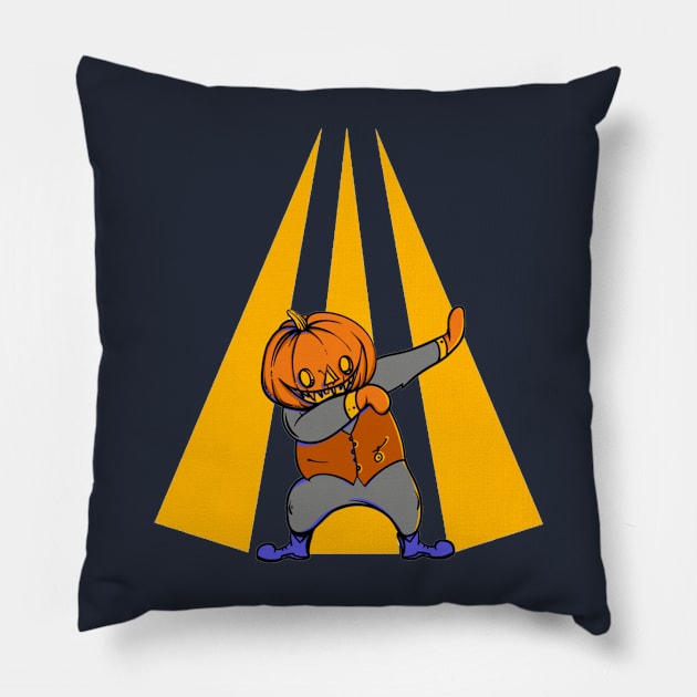 Dabbing Pumpkin Rocking Pillow by Gimmick Tees