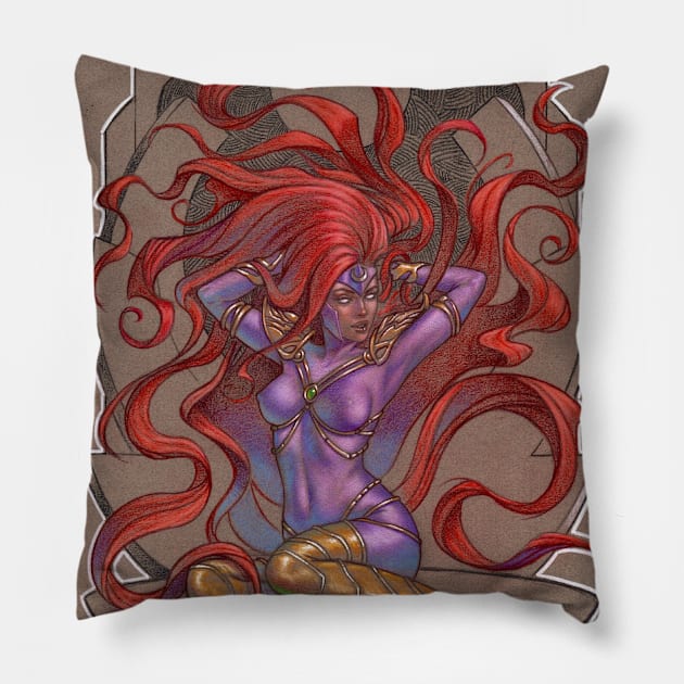 Medusa Frame Pillow by lucastrati