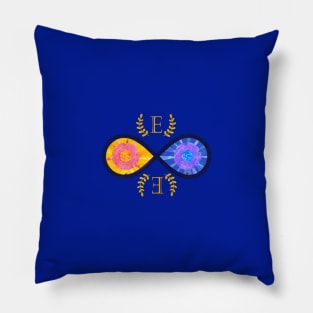 Infinity Symbol - Letter E Pillow