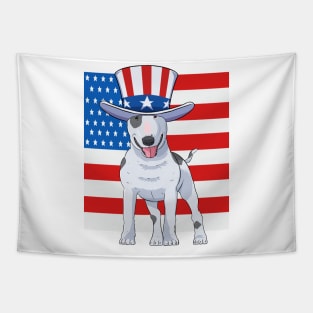 Bull Terrier 4th Of July Tapestry