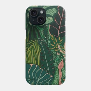 Tropical Jungle Monstera Leaves Pattern Phone Case