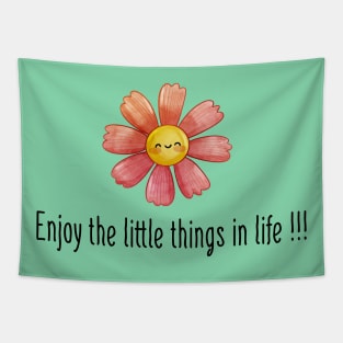 Enjoy The Little Things In Life | Lovely pink flowers Tapestry