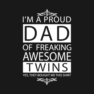 Proud Dad of Awesome Twins T-Shirt