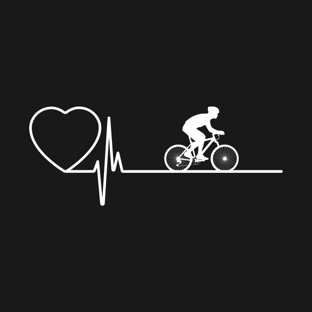 Bicycle Cycling Heartbeat - Love Biking for Cyclist by yassinebd