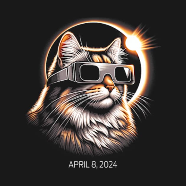 2024 Solar Eclipse T Cat ing Solar Eclipse by SanJKaka