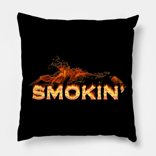 Smokin' Design Pillow by Green Gecko Creative