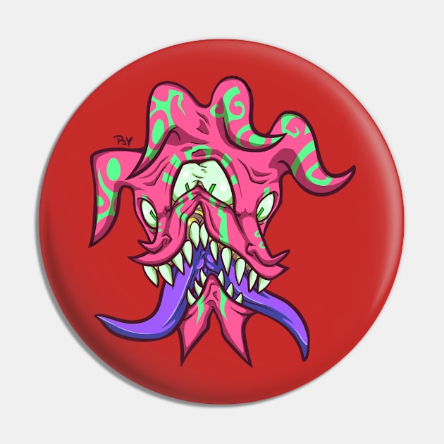 Fear-Pink Pin by Psychonautic