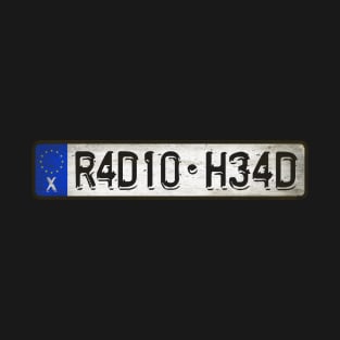 R4D10 - H34D Car license plates T-Shirt