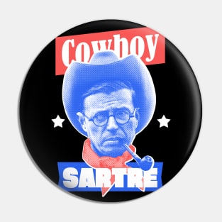 Cowboy Carter (Sartre) - Funny Philosophy MEME Jean-Paul Sartre Pin