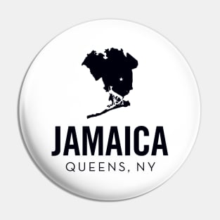 Jamaica, Queens - New York (black) Pin