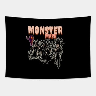 Monster Mash, Vintage Ghost Halloween, Monster, Retro Fall, Happy Halloween Day Tapestry