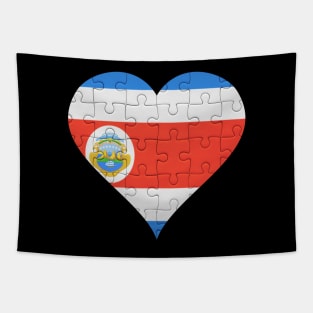 Costa Rican Jigsaw Puzzle Heart Design - Gift for Costa Rican With Costa Rica Roots Tapestry